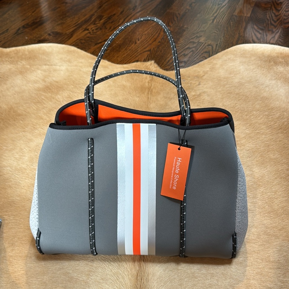 Hauteshore -  Greyson Gray and Orange Neoprene Bag